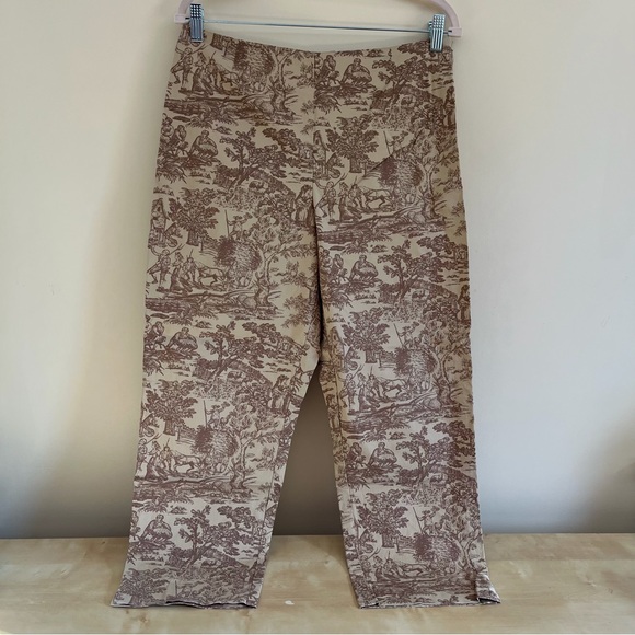 Ann Taylor brown toile capri pant - Picture 5 of 6